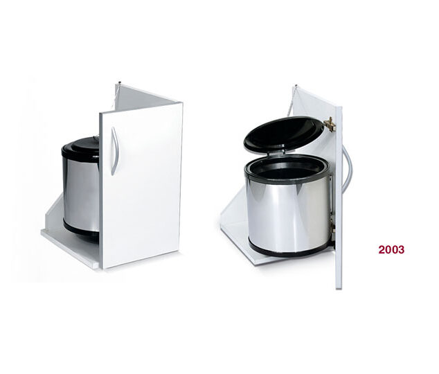 Porta residuos acero inox. redondo c/sog