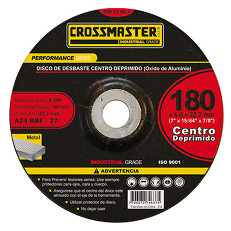 Disco desbaste O/A 115x6.0x22.2mm Depr.
