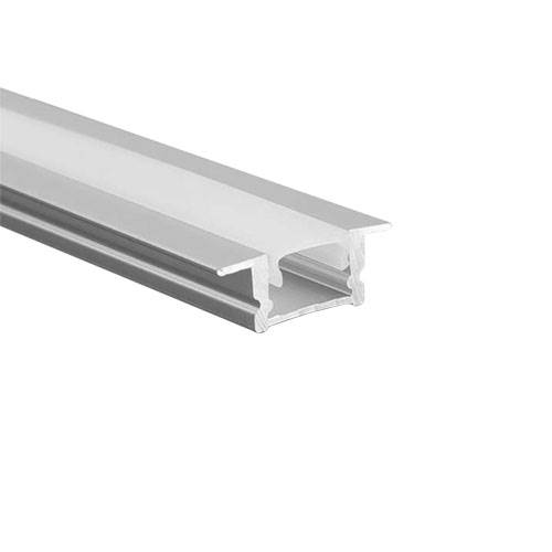 Perfil aluminio para LED embutir 11.2mm x 6.5mm x 3 mts