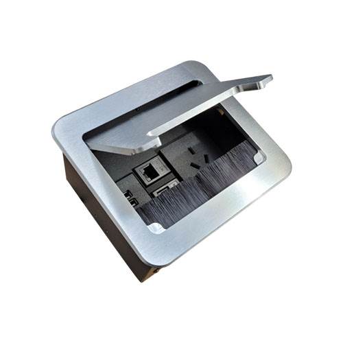 Caja de carga cuadrada aluminio con tomas